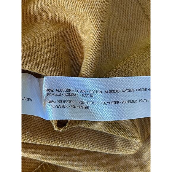 Mens Denim & Flower‎ Ricky Singh Dark Yellow Palm Tree Short Sleeve T-Shirt L - Picture 6 of 6